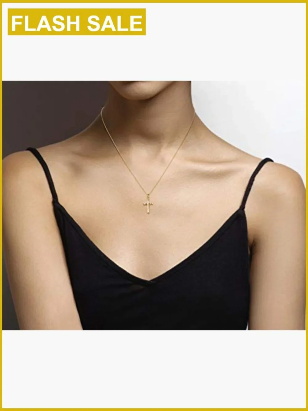 925 Sterling Silver Hammered Cross Pendant Necklace 18in